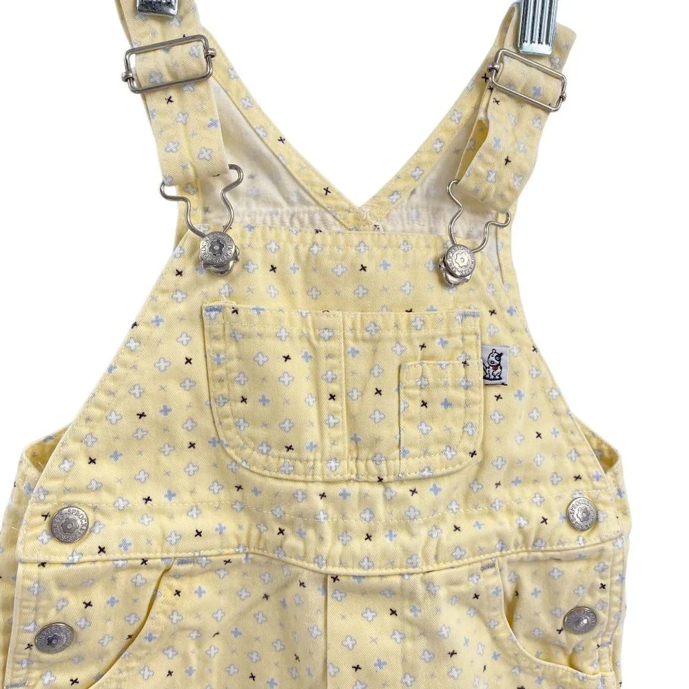 Vintage Sprockets overalls size 24M yellow print Adjustable pockets carpenter